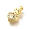 Rack Plating Brass with Cubic Zirconia Pendants KK-Z086-07G-2