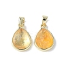 Natural Yellow Quartz Charms G-L553-47G-02-1