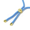 6mm Round Dyed Natural Lapis Lazuli Bead Slider Bracelets BJEW-MZ00062-03-4