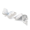 Brass Micro Pave Clear Cubic Zirconia Pendants KK-B102-14S-2