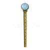 Round Tibetan Style Retro Alloy Bookmark Rulers AJEW-JK00264-4