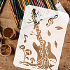 4Pcs 4 Styles PET Hollow Out Drawing Painting Stencils DIY-WH0394-0078-3