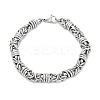 304 Stainless Steel Byzantine Chain Bracelets for Women Men BJEW-R018-14P-4