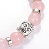 Buddha Head Gemstone Beaded Stretch Bracelets BJEW-JB01864-04-2