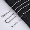 Brass Rope Chains Necklaces for Women NJEW-D302-03P-1