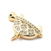 Rack Plating Brass with Cubic Zirconia Pendants KK-Q017-01D-G-2