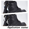6Pcs 6 Style Moon Acrylic Pendant Shoe Charms HJEW-DR00002-5