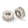 Rack Plating Brass Micro Pave Cubic Zirconia Spacer Beads KK-F089-39B-P05-1