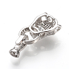 Brass Micro Pave Cubic Zirconia Fold Over Clasps LS-ZIRC-S058-02P-2