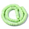 Flat Round Handmade Polymer Clay Beads CLAY-R067-10mm-24-2