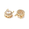Brass Micro Pave Cubic Zirconia Beads KK-G531-01G-03-2