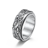 Non-Tarnish Eye Pattern 304 Stainless Steel Rotating Finger Ring PW-WG15888-05-1
