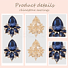 4 Pairs 4 Colors Rhinestone Teardrop Stud Earrings EJEW-AN0002-28-3