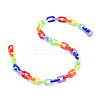 Handmade Opaque Acrylic Cable Chains X-AJEW-JB00672-1