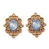 Golden Plated Alloy Oval Connector Charms LS-FIND-B022-02G-04-1