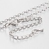 Alloy & Iron Cable Chain Necklace Making X-MAK-N027-02A-1