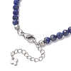 2Pcs Natural Lapis Lazuli and Rainbow Moonstone Beaded Charm Bracelets BJEW-JB12592-5