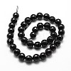 Natural Dyed & Heated Black Onyx Beads Strands X-G-D840-22-8mm-2