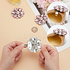 4Pcs Flower Alloy with Glass Rhinestone Shoe Buckle Clips AJEW-FG0003-64C-3