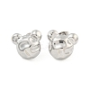Non-Tarnish Bear 304 Stainless Steel Ear Studs EJEW-L290-018P-1