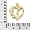 Brass Micro Pave Clear Cubic Zirconia Pendants KK-A221-27A-G-3