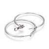 Tarnish Resistant 201 Stainless Steel Hoop Earrings LS-EJEW-F188-24P-B-2