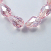 Electroplate Glass Beads Strands EGLA-R008-11x8mm-12-1