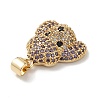 Brass Micro Pave Cubic Zirconia Pendants KK-M240-12-5