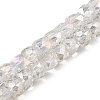 Electroplate Transparent Glass Beads Strands GLAA-C029-03B-01-1