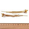 Brass Bowknot Tassel Stud Earrings EJEW-R014-14G-5