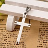 Tarnish Resistant 304 Stainless Steel Cross Pendants LS-STAS-I035-27B-2