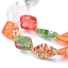 Rhombus Handmade Millefiori Glass Beads LK-R004-48-3