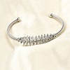 304 Stainless Steel Open Cuff Bangles BJEW-M113-03P-1