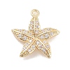 Brass Pave Clear Cubic Zirconia Pendants LS-KK-Z061-09G-01-1