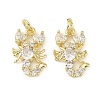 Brass Micro Pave Cubic Zirconia Pendants KK-H527-22G-1