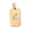 Ion Plating(IP) 304 Stainless Steel Pendants STAS-O127-D04-1