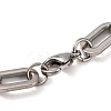 201 Stainless Steel Oval Link Chain Bracelets BJEW-B078-69EBP-3