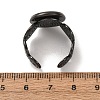 Spiral 304 Stainless Steel Cuff Ring Components STAS-P454-02D-B-3