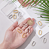 6 Pairs 2 Colors 304 Stainless Steel Huggie Hoop Earrings STAS-UN0025-25-2