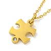 304 Stainless Steel Pendant Necklaces NJEW-M099-01E-G-1
