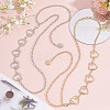2Pcs 2 Colors Moon & Sun Alloy Link Chain Belts AJEW-GO0001-78A-4