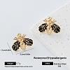 304 Stainless Steel Enamel Stud Earrings for Women RM0319-1-1