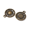 Sun Tibetan Style Alloy Pendants TIBEP-S295-54AB-NR-1