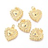 Brass Micro Pave Clear & Blue Grade AAA Cubic Zirconia Pendants ZIRC-O036-12G-1