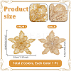 2Pcs 2 Colors Flower Decorative Corsages for Clothing Accessories FIND-NB0006-52-2