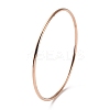 Ion Plating(IP) 304 Stainless Steel Simple Plain Bangle for Women BJEW-F461-01A-RG-2