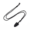 Natural Mixed Gemstone Sailor's Knot Pendant Necklace with Nylon Cord for Women NJEW-E091-02-3