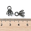 Flower Rack Plating Brass Filigree Bead Cap Bails KK-L102-27B-3