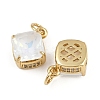 Brass Pave Cubic Zirconia Pendants KK-L240-07G-02-2