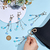 4Pcs Glass & Acrylic Pendant Decorations HJEW-MA00024-3
